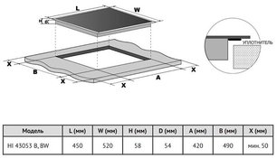 Индукционная варочная панель Кертинг HI 43053 BW фото 4 Индукционная варочная панель Korting HI 43053 BW фото 4