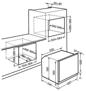 Духовой шкаф Смег SFP130S-1 фото 2 Духовой шкаф Smeg SFP130S-1 фото 2