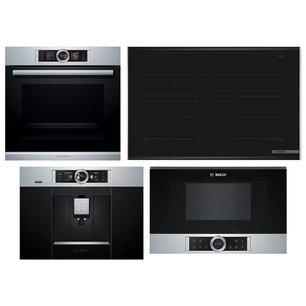Bosch (варочная панель PXY875DW4E + духовой шкаф HSG636ES1 + микроволновая печь BFR634GS1 + кофемашина CTL636ES6) фото