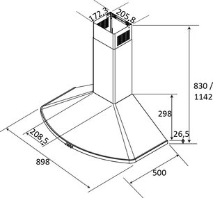 Настенная вытяжка Брандт AD1049X фото 4 Настенная вытяжка Brandt AD1049X фото 4