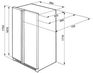Холодильник Смег SS55PT фото 3 Холодильник Smeg SS55PT фото 3