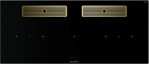 Индукционная варочная поверхность с вытяжкой Kuppersbusch KMI 12850.0 SR-S Gold фото