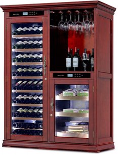 Винный шкаф Мэйвел MV108-WM2-BAR-HUM-C фото Винный шкаф Meyvel MV108-WM2-BAR-HUM-C фото
