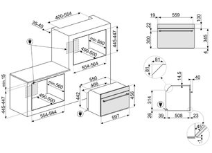 Встраиваемая микроволновая печь Смег SF4800MPO фото 4 Встраиваемая микроволновая печь Smeg SF4800MPO фото 4