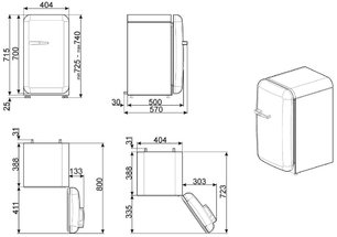 Мини-бар Smeg FAB5LBL3 фото 2