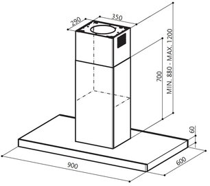 Вытяжка Faber Look Isola BRS X/V A90 фото 2