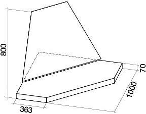 Вытяжка Фалмек Plane ANG ix (600) фото 2 Вытяжка Falmec Plane ANG ix (600) фото 2