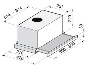 Встраиваемая вытяжка Кертинг KHP 6712 X фото 2 Встраиваемая вытяжка Korting KHP 6712 X фото 2