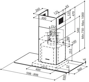 Вытяжка Faber Fit HFH X/V F90 фото 2