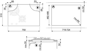 Варочная панель Смег PM6743R фото 3 Варочная панель Smeg PM6743R фото 3