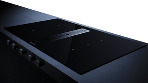 Индукционная варочная поверхность с вытяжкой Kuppersbusch KMI 9850.1 SR-E Black Chrome фото 3