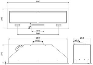 Встраиваемая вытяжка Смег KSG9P4MB фото 2 Встраиваемая вытяжка Smeg KSG9P4MB фото 2