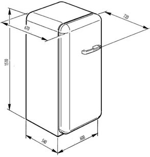 Холодильник Смег FAB28LG1 фото 4 Холодильник Smeg FAB28LG1 фото 4