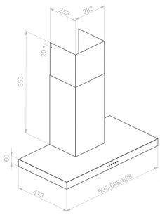 Вытяжка Пандо P-823N/90 IX V.850 ECO SEC PLUS фото 2 Вытяжка Pando P-823N/90 IX V.850 ECO SEC PLUS фото 2