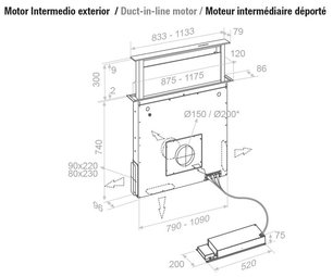 Встраиваемая в столешницу вытяжка Пандо E-320/90 IX-CR.TOUCH V.950 SEC фото 4 Встраиваемая в столешницу вытяжка Pando E-320/90 IX-CR.TOUCH V.950 SEC фото 4