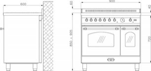 Варочный центр Лофра RLVD96MFTE/CI Br фото 3 Варочный центр Lofra RLVD96MFTE/CI Br фото 3