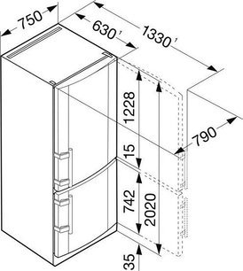 Холодильник Liebherr CBNesf 5133 фото 3