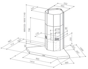 Вытяжка Фабер Stilo Angolo/SP EG8 X A100 фото 4 Вытяжка Faber Stilo Angolo/SP EG8 X A100 фото 4