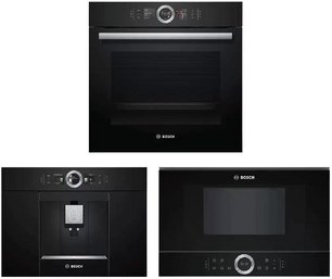 Bosch (духовой шкаф HSG636BB1 + кофемашина CTL636EB6 + микроволновая печь BFR634GB1) фото