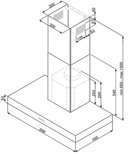 Вытяжка Смег K90X-2 фото 2 Вытяжка Smeg K90X-2 фото 2