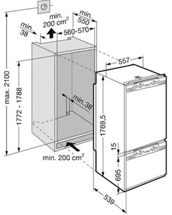 Холодильник Либхер ICBN 30660 PremiumPlus BioFresh NoFrost фото 2 Холодильник Liebherr ICBN 30660 PremiumPlus BioFresh NoFrost фото 2