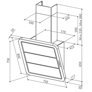 Вытяжка Фабер Galaxy X/V BK A75 фото 3 Вытяжка Faber Galaxy X/V BK A75 фото 3