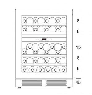 Винный шкаф Дунавокс DAU-45.125DW.TO фото 3 Винный шкаф Dunavox DAU-45.125DW.TO фото 3