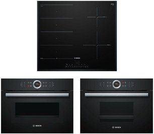Bosch (духовой шкаф CMG633BB1 + пароварка CDG634AB0 + варочная панель PXE651FC1E) фото