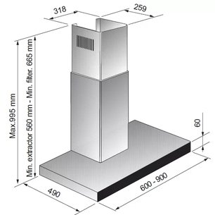 Вытяжка Зигмунд Штайн K 200.61 S фото 3 Вытяжка Zigmund Shtain K 200.61 S фото 3