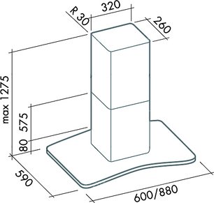 Вытяжка Фалмек Astra isola 60 vetro (800) ECP фото 2 Вытяжка Falmec Astra isola 60 vetro (800) ECP фото 2