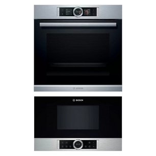 Bosch (духовой шкаф HBG636ES1 + микроволновая печь BFL 634GS1) фото