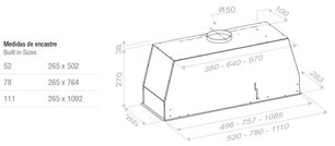 Встраиваемая вытяжка Пандо NCR/111 IX-CR.BLANCO V.850 SEC фото 3 Встраиваемая вытяжка Pando NCR/111 IX-CR.BLANCO V.850 SEC фото 3