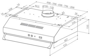 Вытяжка Фабер 741 BASE X A50 фото 2 Вытяжка Faber 741 BASE X A50 фото 2
