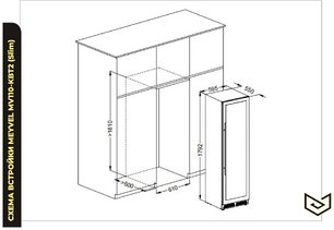 Винный шкаф MV110-KST2 Slim Italian walnut  фото 3 Винный шкаф MV110-KST2 Slim Italian walnut  фото 3