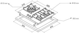 Варочная панель Пандо PGA-4260 фото 2 Варочная панель Pando PGA-4260 фото 2