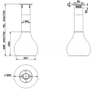 Настенная вытяжка Фабер Drop EG8 WP A48 фото 3 Настенная вытяжка Faber Drop EG8 WP A48 фото 3
