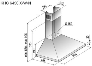 Вытяжка Кертинг KHC 6430 X фото 2 Вытяжка Korting KHC 6430 X фото 2