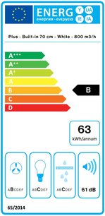 Встраиваемая вытяжка Фалмек GRUPPO INCASSO PLUS 70 WH фото 4 Встраиваемая вытяжка Falmec GRUPPO INCASSO PLUS 70 WH фото 4
