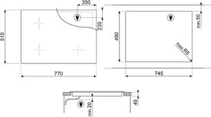 Варочная панель Смег SE484EMTD фото 2 Варочная панель Smeg SE484EMTD фото 2