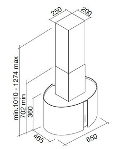 Вытяжка Фалмек Mirabilia isola 65 Penelope Vetro (800) ECP фото 3 Вытяжка Falmec Mirabilia isola 65 Penelope Vetro (800) ECP фото 3