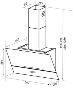 Вытяжка Зигмунд Штайн K 142.6 W фото 4 Вытяжка Zigmund Shtain K 142.6 W фото 4