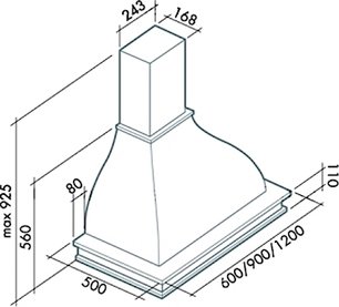 Вытяжка Фалмек Iris Piastrelata 90 (600) мореный дуб фото 4 Вытяжка Falmec Iris Piastrelata 90 (600) мореный дуб фото 4