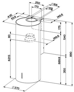 Вытяжка Faber CYLINDRA PLUS WH GLOSS A37 фото 4