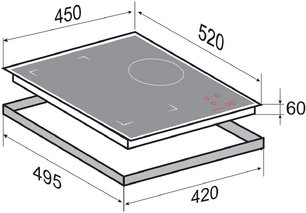 Стеклокерамическая варочная панель Зигмунд Штайн CI 49.4 B фото 2 Стеклокерамическая варочная панель Zigmund Shtain CI 49.4 B фото 2