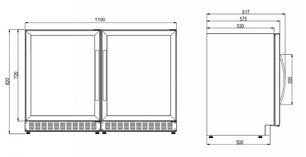 Винный шкаф Дометик C50G Double Classic фото 3 Винный шкаф Dometic C50G Double Classic фото 3