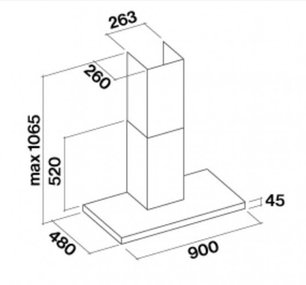 Вытяжка Фалмек Luce 90 Glass White wall фото 2 Вытяжка Falmec Luce 90 Glass White wall фото 2