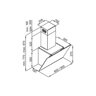 Кухонная вытяжка MAUNFELD Aurora 90 белый матовый фото 2