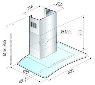 Вытяжка Кертинг KHC 6731 X фото 2 Вытяжка Korting KHC 6731 X фото 2