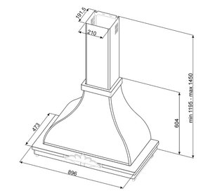 Вытяжка Смег KCM900POE фото 3 Вытяжка Smeg KCM900POE фото 3