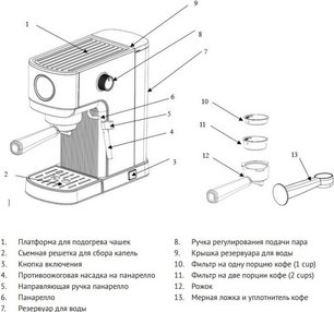 Кофеварка Кертинг KCM 1004 ER фото 4 Кофеварка Korting KCM 1004 ER фото 4